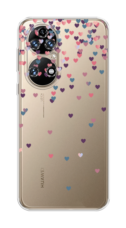 

Чехол на Huawei P50 "Посыпка сердечки", Розовый;фиолетовый, 6104950-3