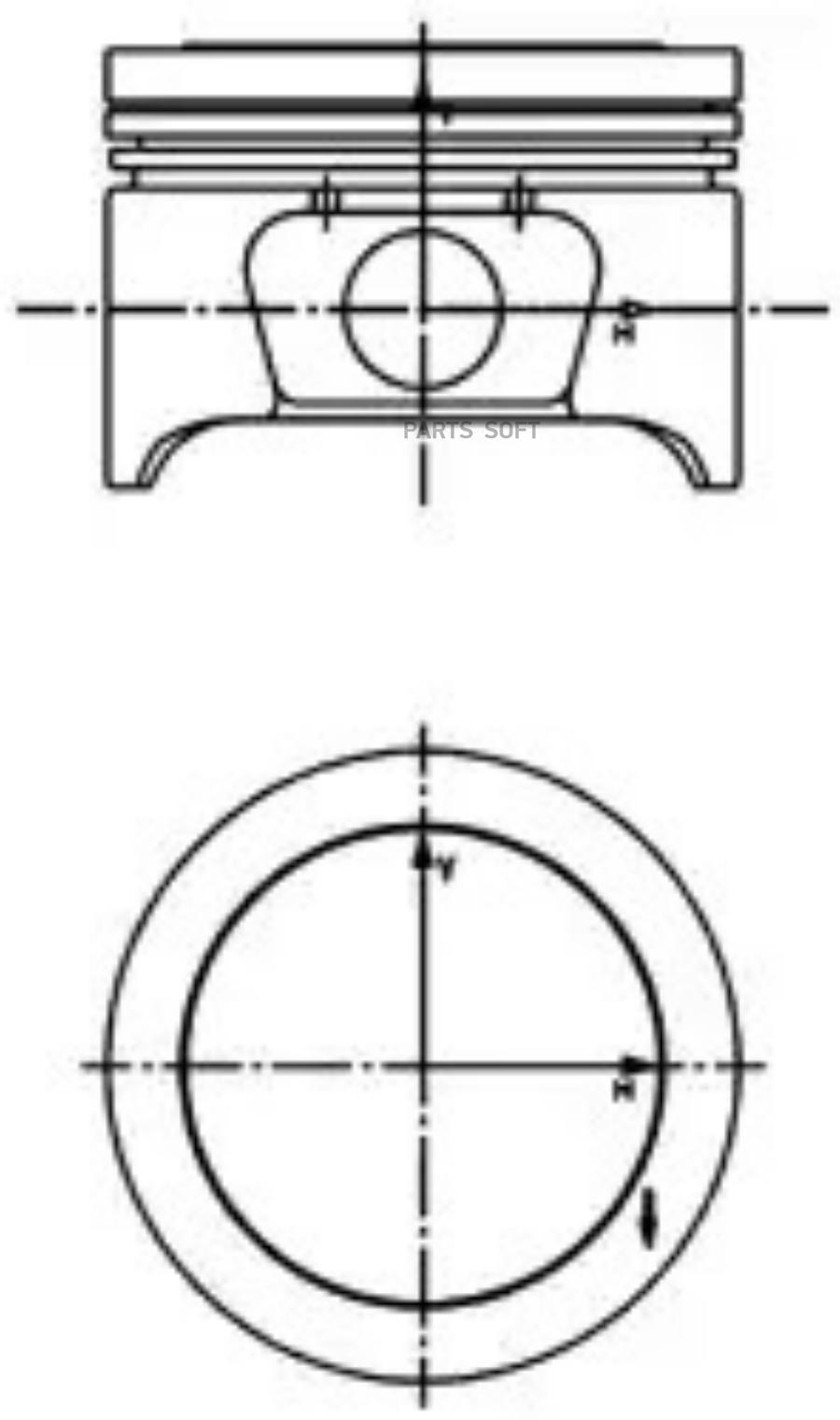 

40 161 610_поршень! d78.5x1.2x1.5x2.5 +0.5 Citroen Xsara/C3/C4 1.6 16V TU5JP4 02>