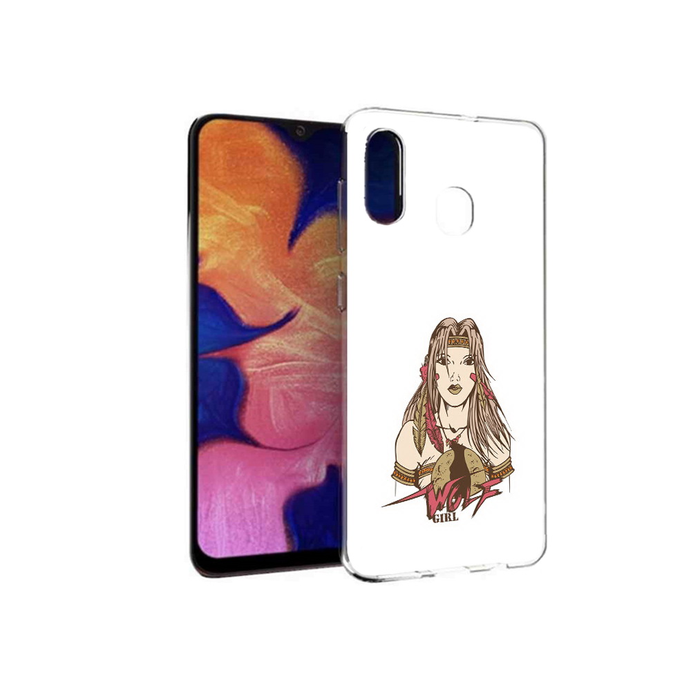 

Чехол MyPads Tocco для Samsung Galaxy A30 девушка волк (PT126700.499.306), Прозрачный, Tocco