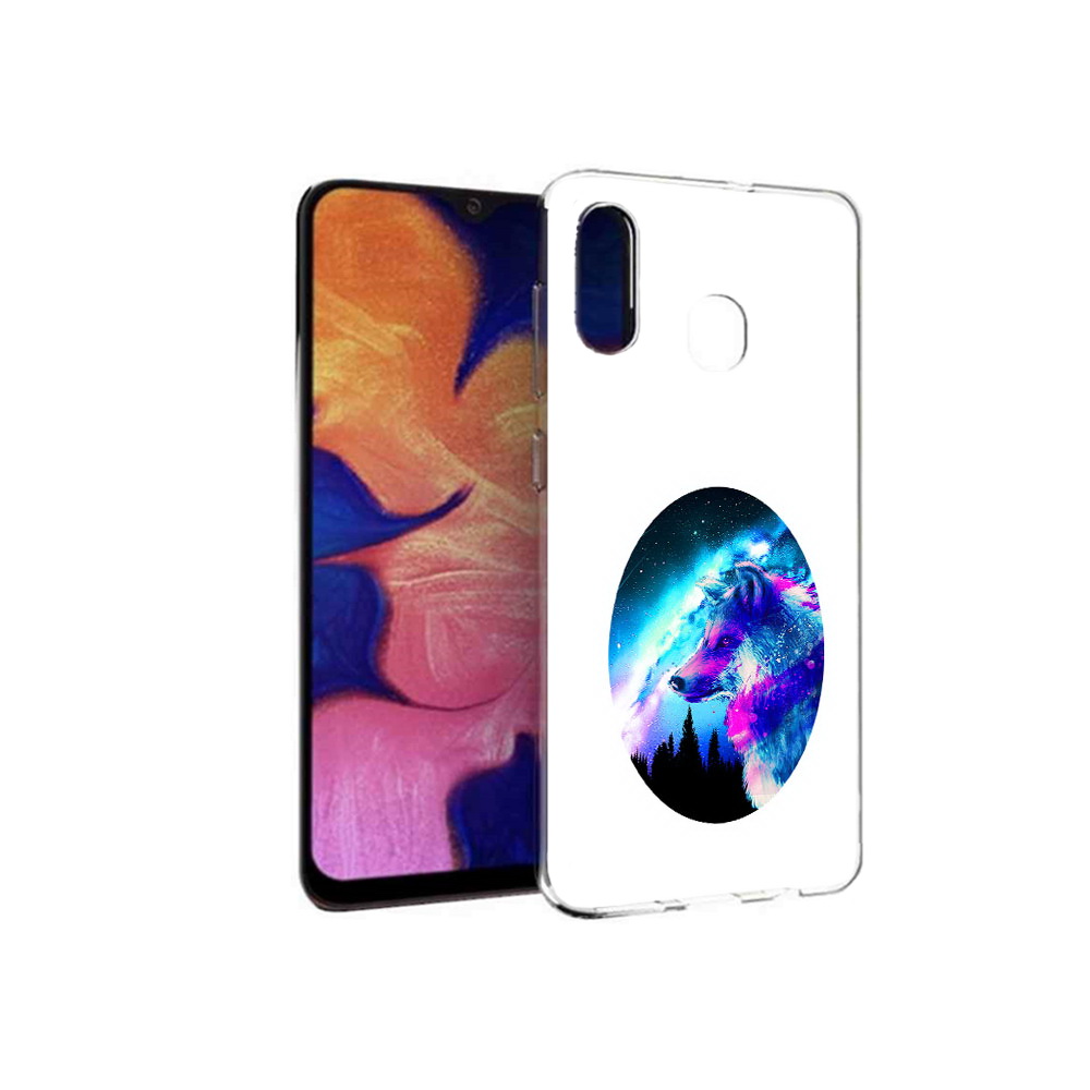 

Чехол MyPads Tocco для Samsung Galaxy A30 голубой волк (PT126700.499.293), Прозрачный, Tocco
