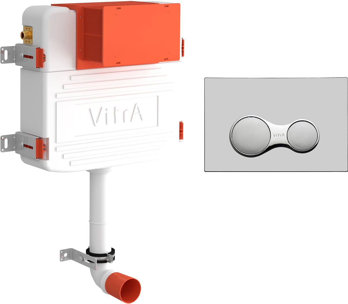 

Смывной бачок скрытого монтажа VitrA 800-2020 с кнопкой смыва, хром, 800-2020 с кнопкой смыва, хром