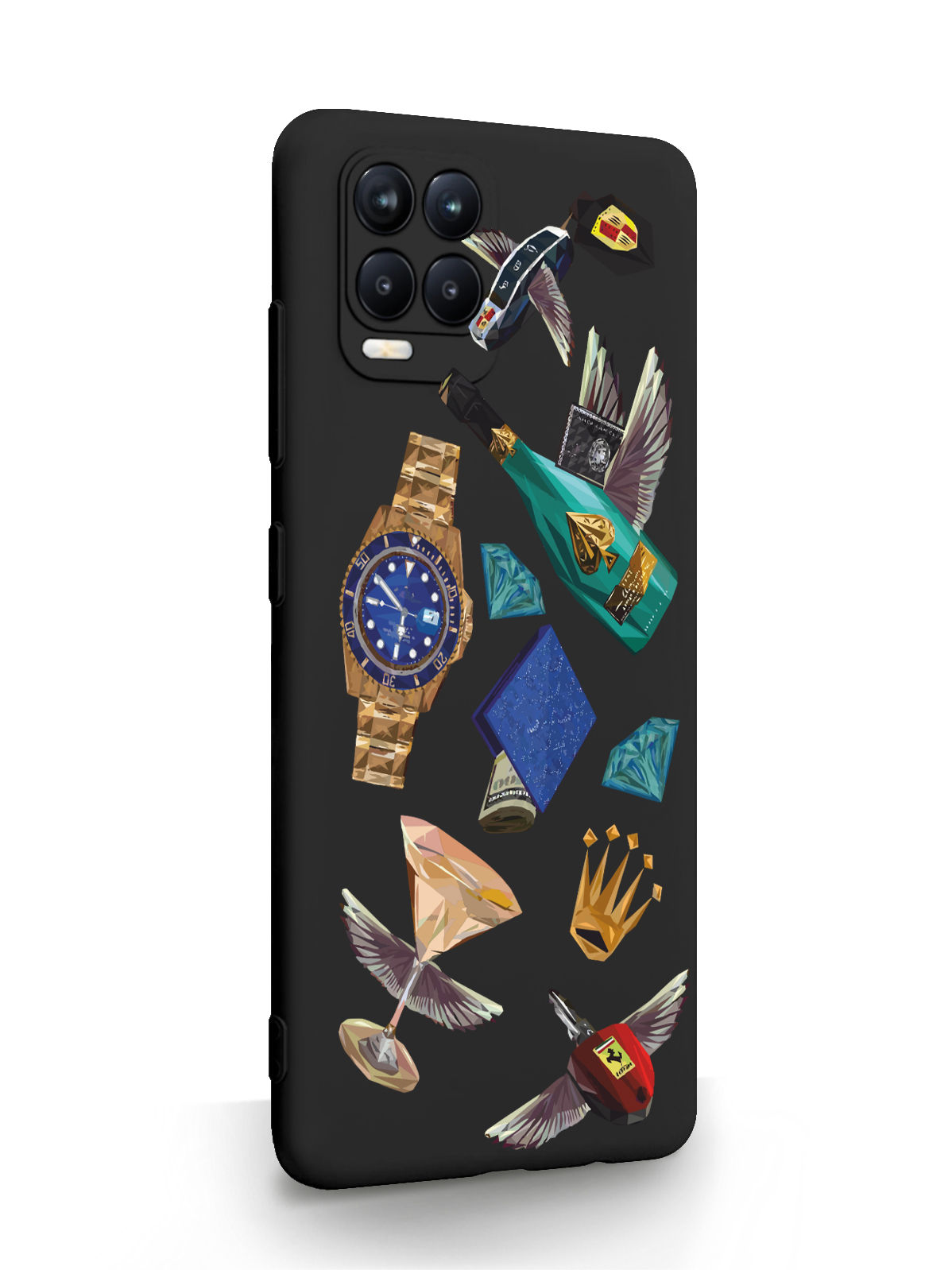 

Чехол MustHaveCase для RealMe 8 Luxury lifestyle черный, Разноцветный, RealMe 8 Luxury lifestyle