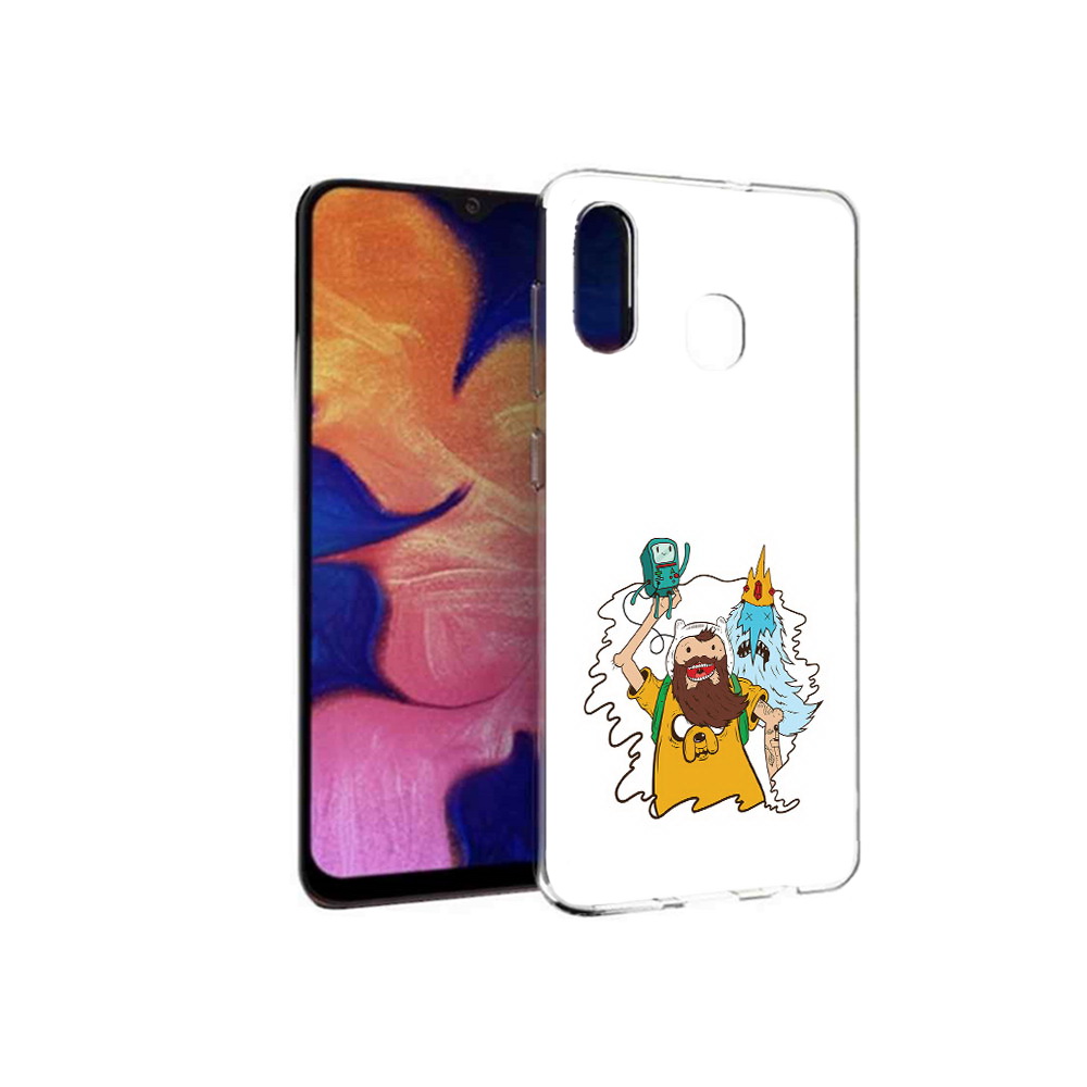 

Чехол MyPads Tocco для Samsung Galaxy A30 время приключений старый Финн (PT126700.499.279), Прозрачный, Tocco