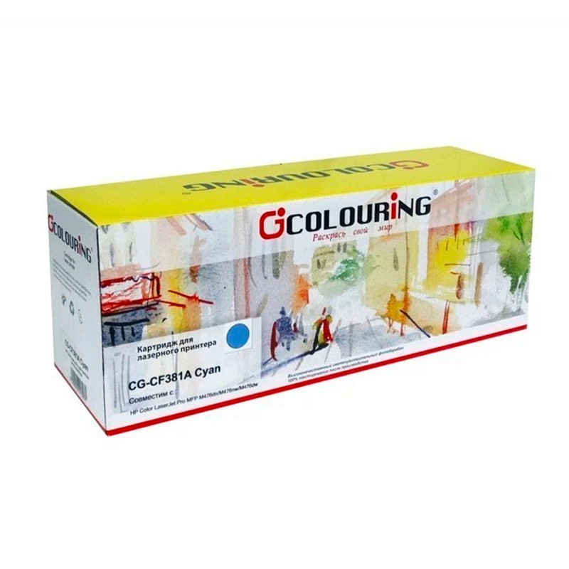 

Картридж для МФУ COLOURING (CG-CF381A) голубой, совместимый