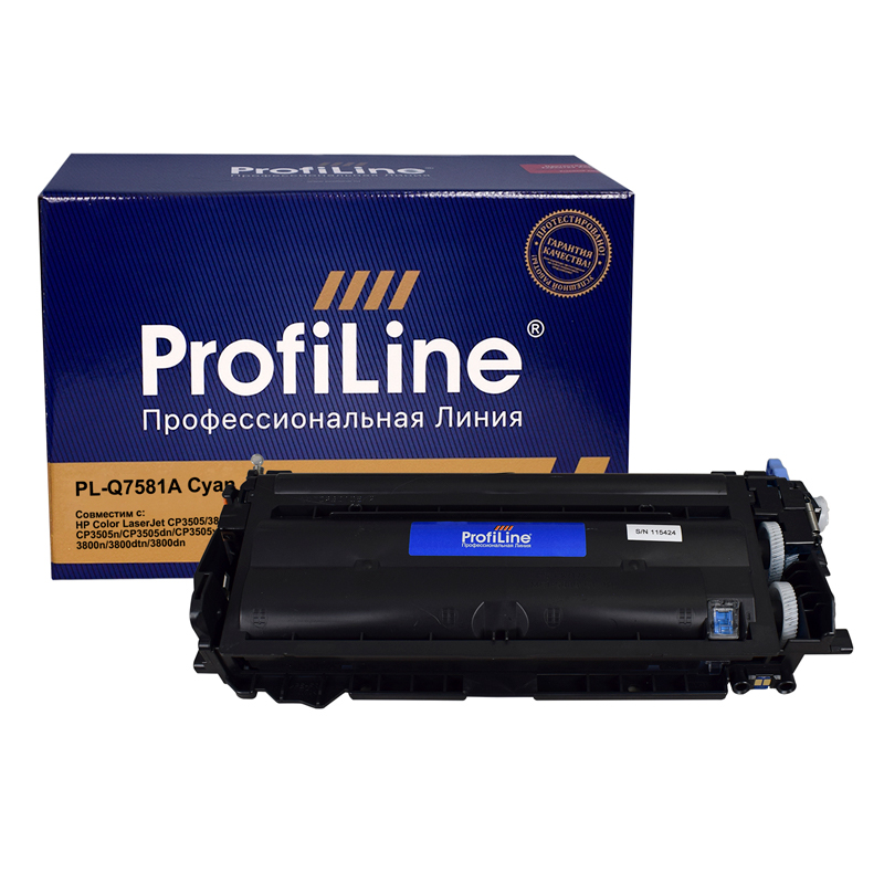 

Картридж для лазерного принтера Profiline (PL-Q7581A) голубой, совместимый