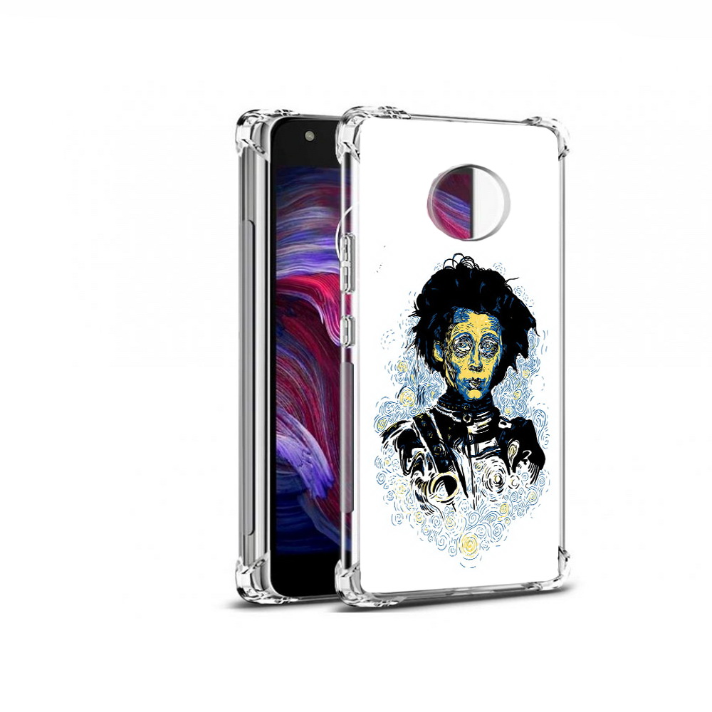 

Чехол MyPads Tocco для Motorola Moto X4 парень черно-белый абстракция (PT96319.371.535), Прозрачный, Tocco