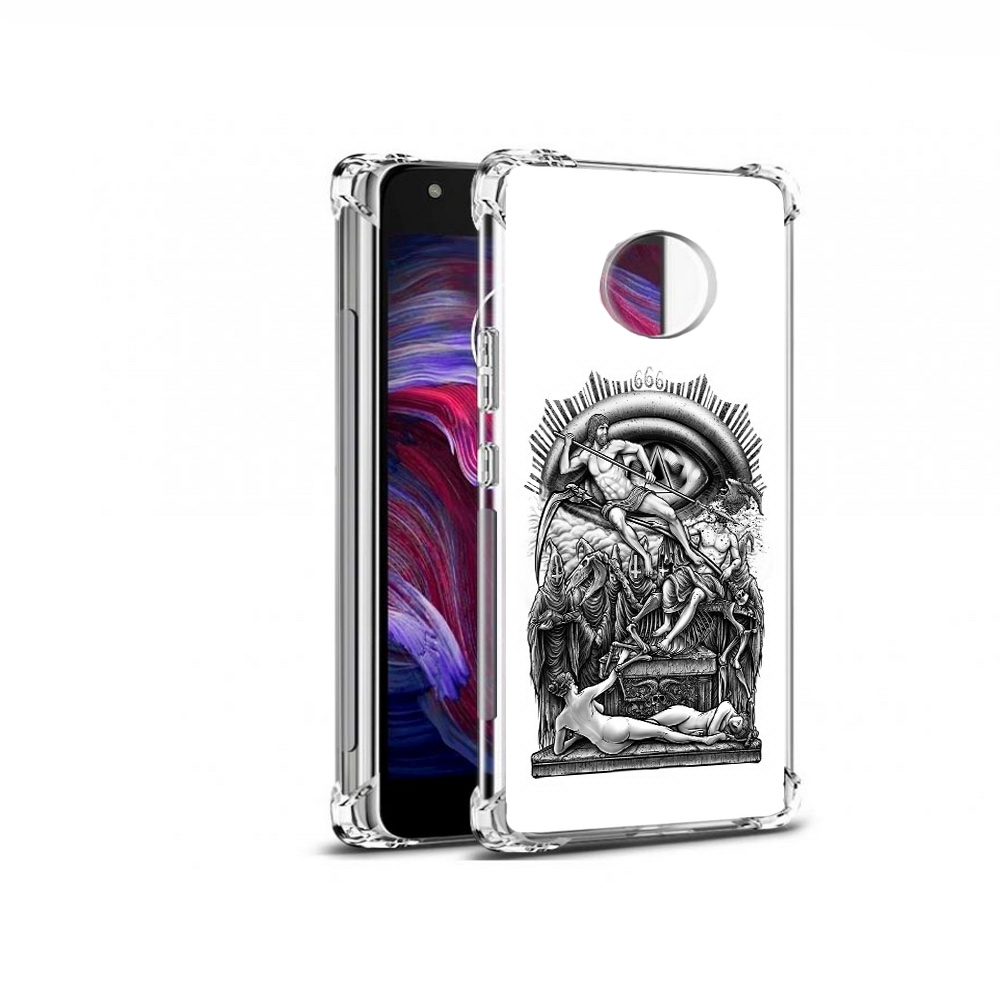 

Чехол MyPads Tocco для Motorola Moto X4 оракул черно белый (PT96319.371.528), Прозрачный, Tocco