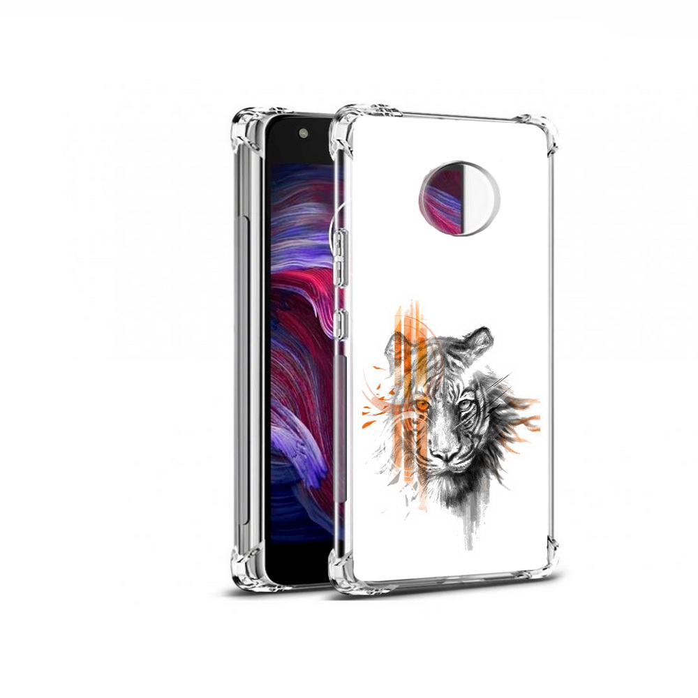 

Чехол MyPads Tocco для Motorola Moto X4 огненный тигр (PT96319.371.526), Прозрачный, Tocco