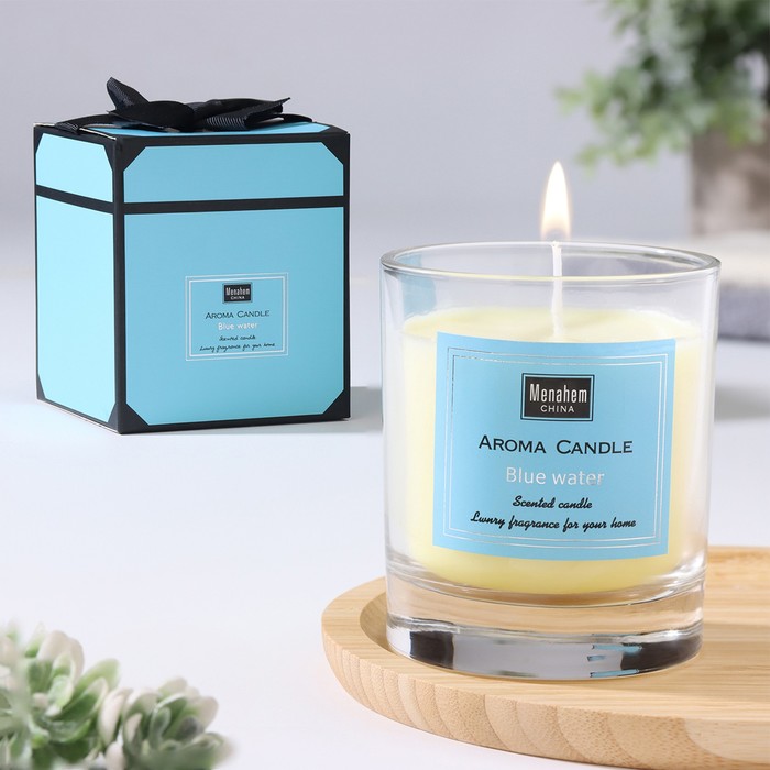 

Свеча ароматическая Aroma Candle, морская вода, 8х9 см