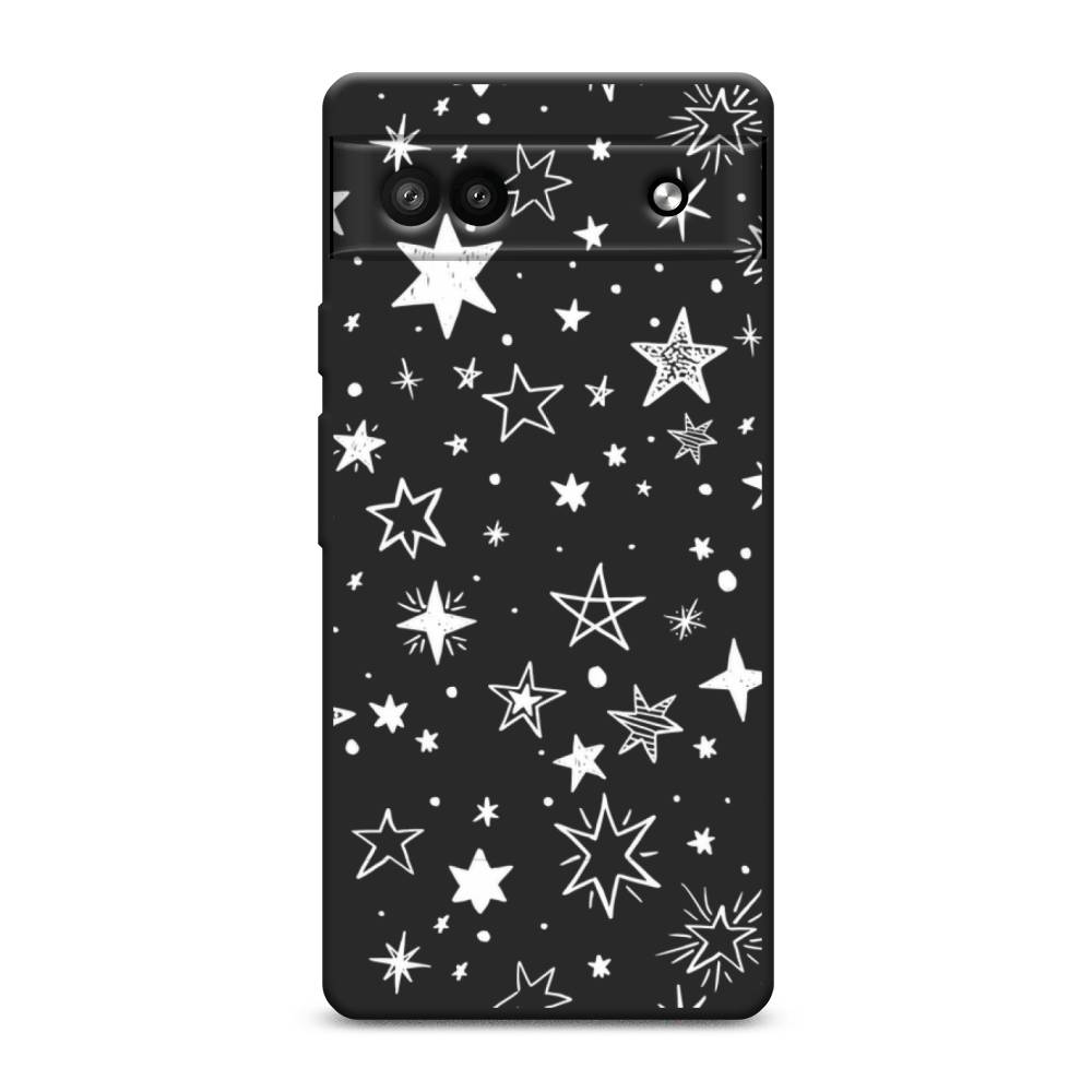 

Чехол Awog 271152-1 для Google Pixel 6A "Звездочки графика белая", Прозрачный;белый, 271152-1