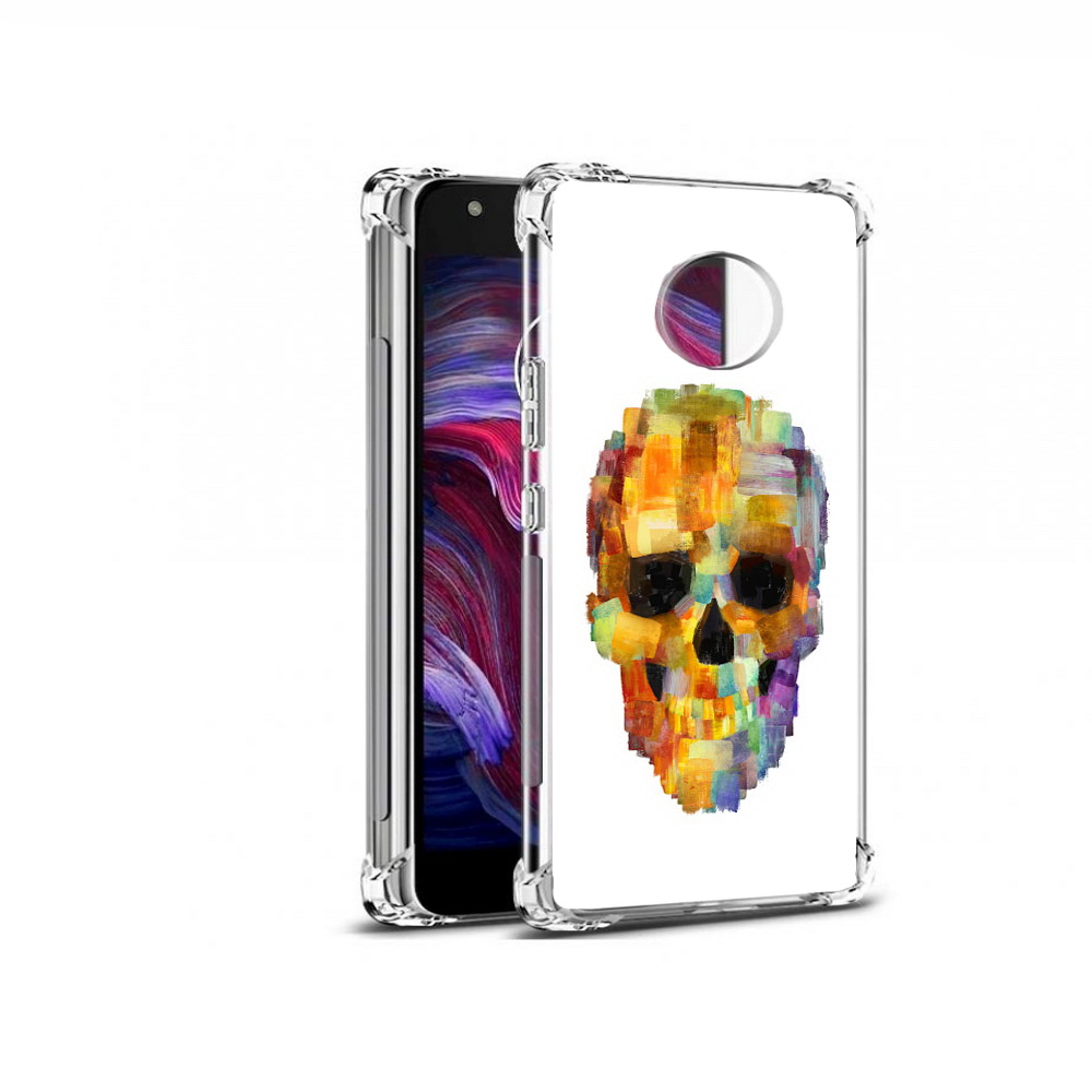 

Чехол MyPads Tocco для Motorola Moto X4 нарисованный череп (PT96319.371.516), Прозрачный, Tocco