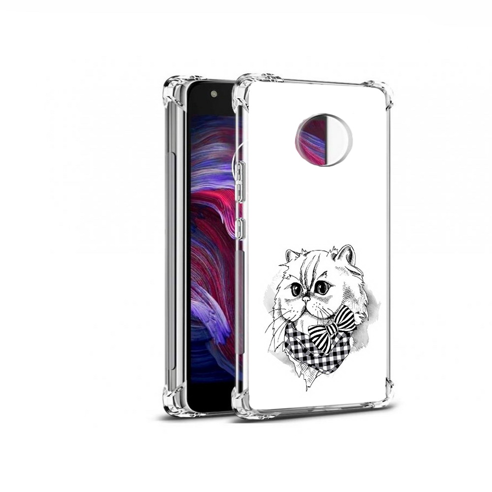 

Чехол MyPads Tocco для Motorola Moto X4 нарисованная красивая кошечка (PT96319.371.503), Прозрачный, Tocco