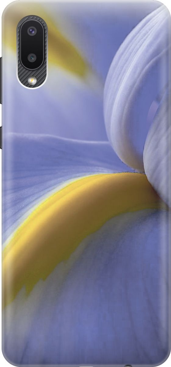 

Силиконовый чехол на Samsung Galaxy A02 "Синяя калла", Желтый;фиолетовый, 4603