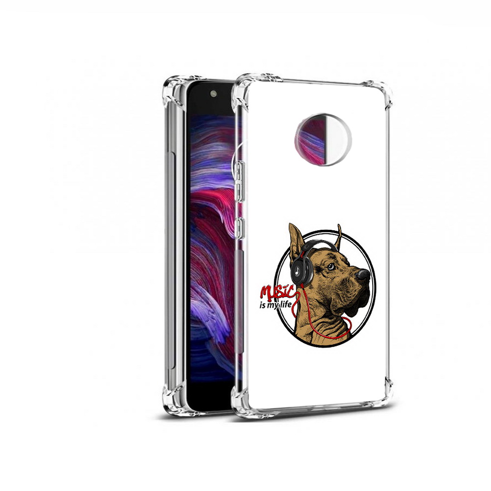 

Чехол MyPads Tocco для Motorola Moto X4 музыкальная собака (PT96319.371.490), Прозрачный, Tocco