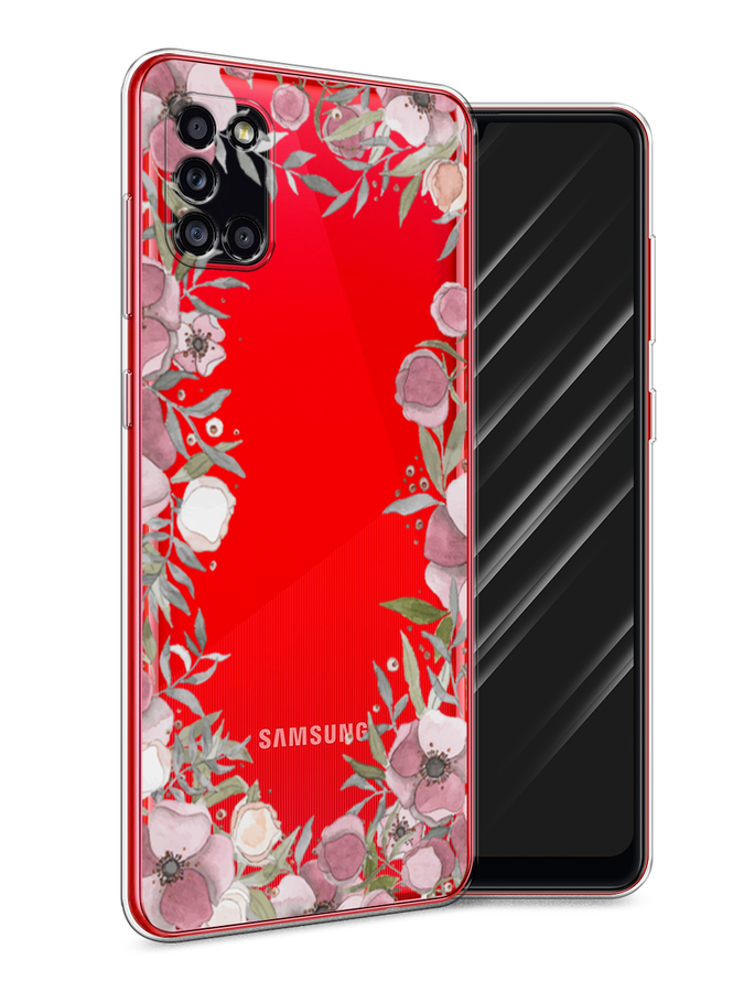 

Чехол Awog на Samsung Galaxy A31 / Самсунг A31 "Розовая цветочная рамка", Разноцветный, 2100350-8