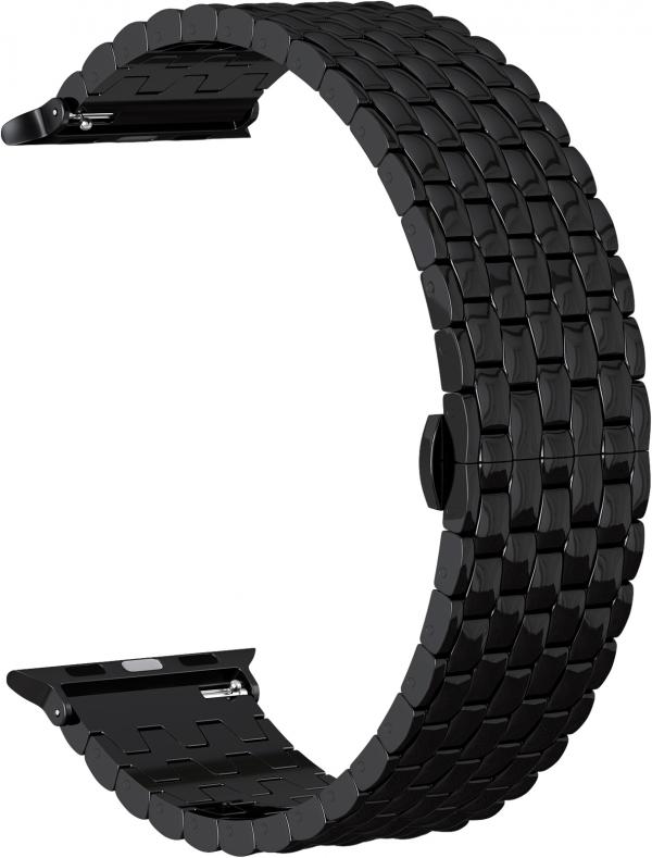 

Ремешок стальной Snake Pro для Apple Watch Series 7 45mm (Черный)