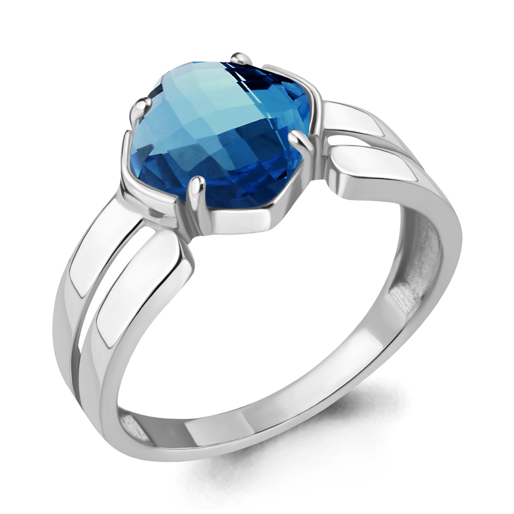 

Кольцо из серебра с топазом искусственным Aquamarine Aquamarine 6922293_925_р р. 20, 6922293_925_р