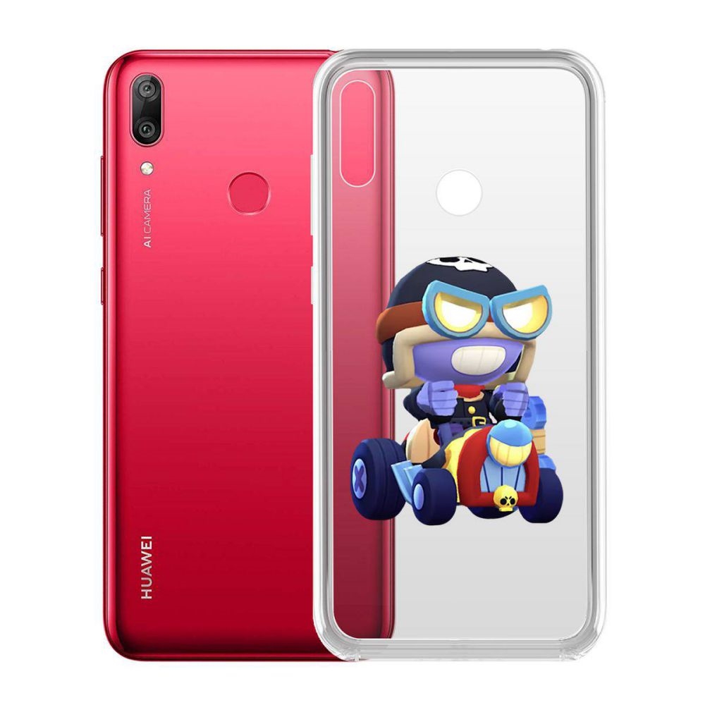 

Чехол-накладка Brawl Stars-Безумный Карл для Huawei Y7 (2019)