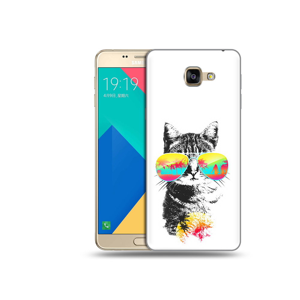 

Чехол MyPads Tocco для Samsung Galaxy A9 крутой кот (PT25200.562.425), Прозрачный, Tocco