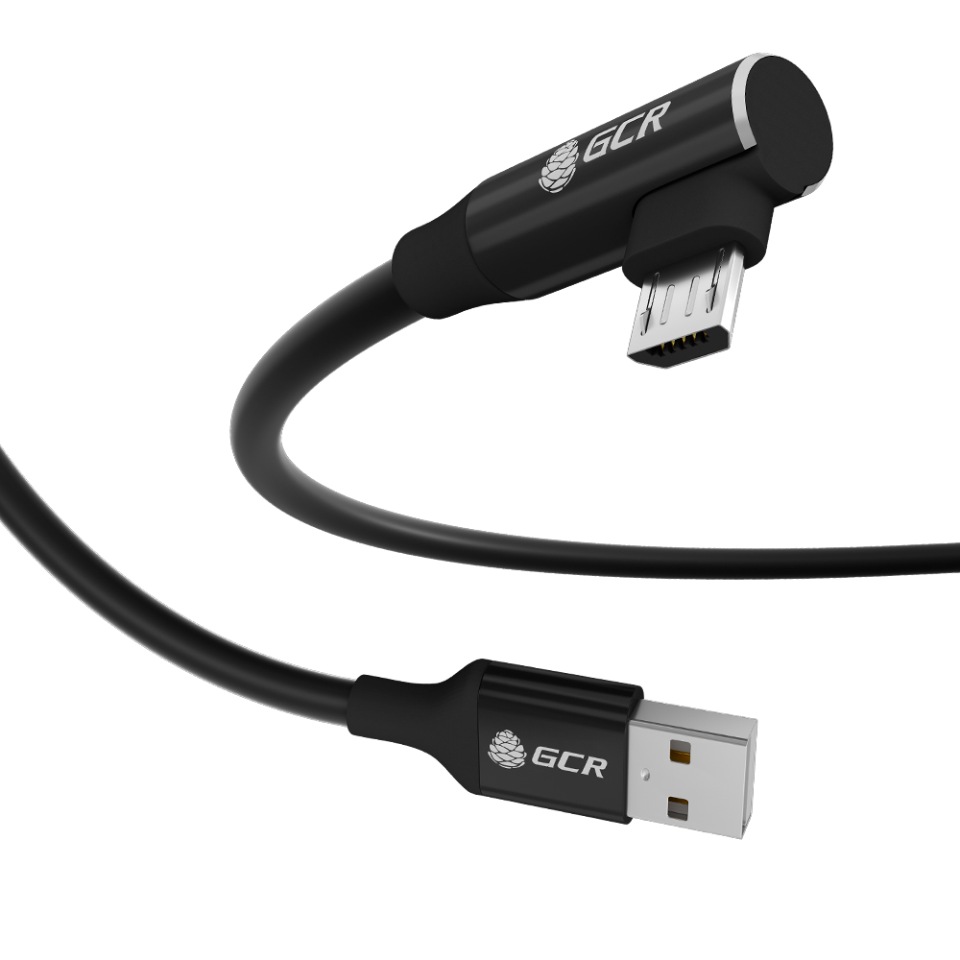 фото Кабель micro usb gcr gcr-53432 угловой правый 1,3м