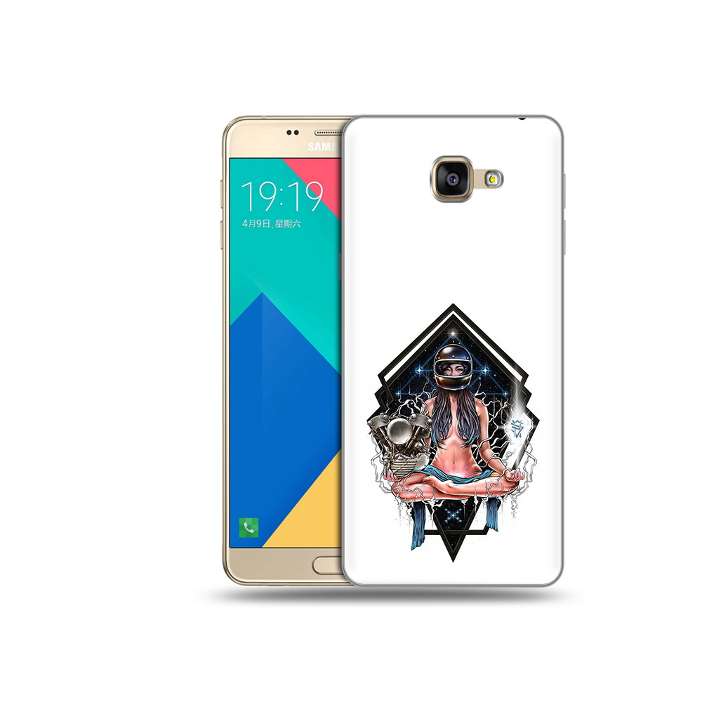 

Чехол MyPads Tocco для Samsung Galaxy A9 красивая девушка в шлеме (PT25200.562.406), Прозрачный, Tocco