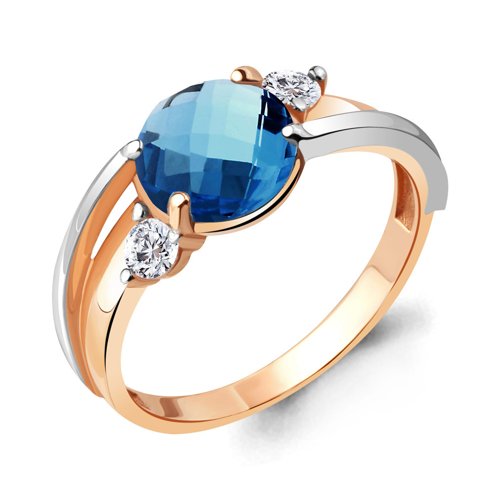 

Кольцо из серебра с фианитом Aquamarine Aquamarine 6921493А_925_з р, 6921493А_925_з