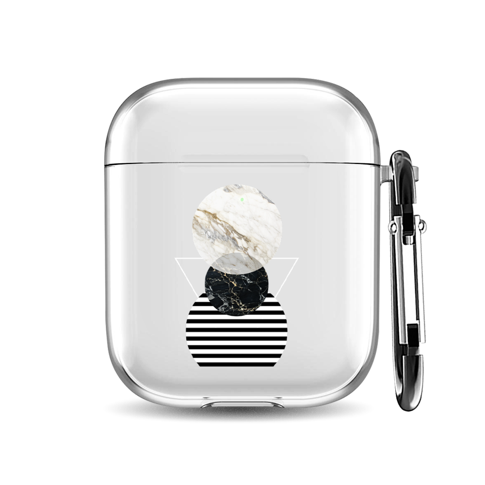 

Силиконовый чехол для наушников Airpods 1/2 "Пирамида из кругов", AIPC-410-9A-1