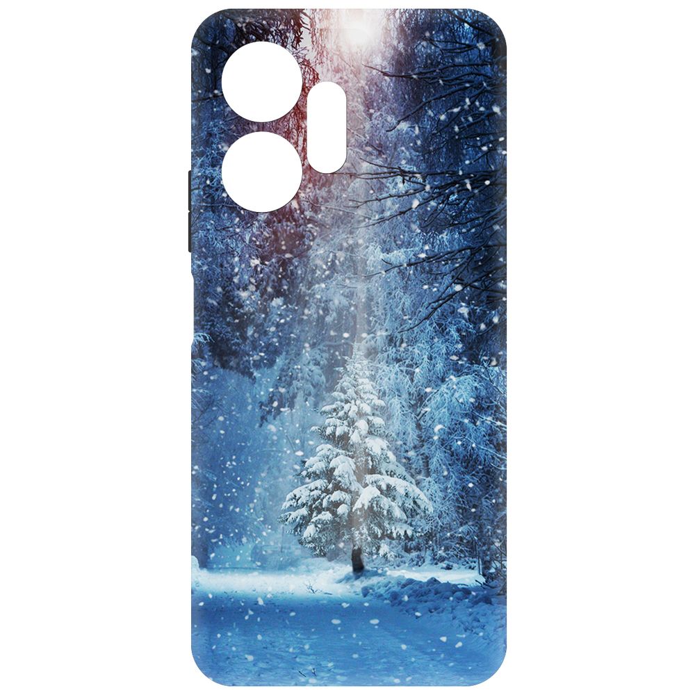 

Чехол-накладка Krutoff Soft Case Лесная ель для Infinix Zero 20 черный