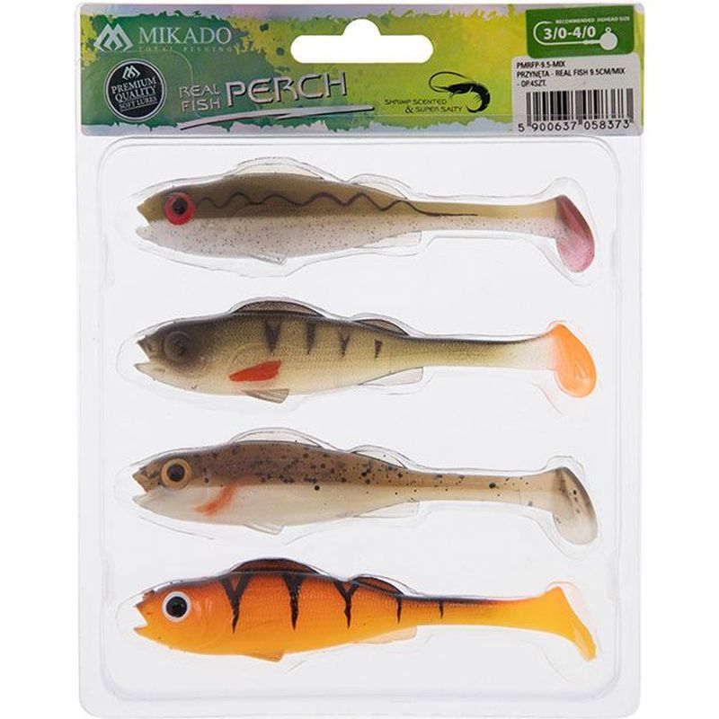 Виброхвост Mikado REAL FISH 9.5 см (4 шт.)