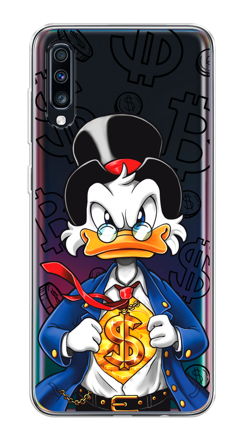 

Чехол на Samsung Galaxy A70 "Scrooge Goldman", Черный;белый;синий, 28150-1