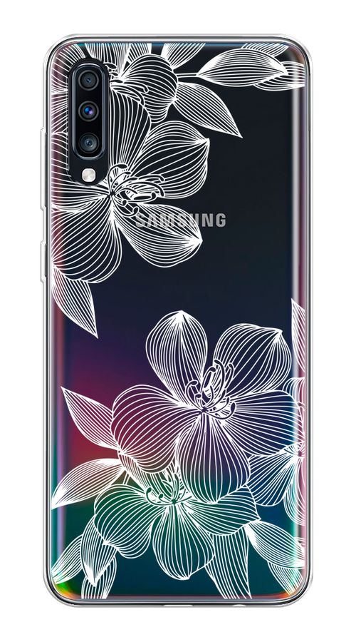 

Чехол на Samsung Galaxy A70 "Крокус", Белый;прозрачный, 28150-1