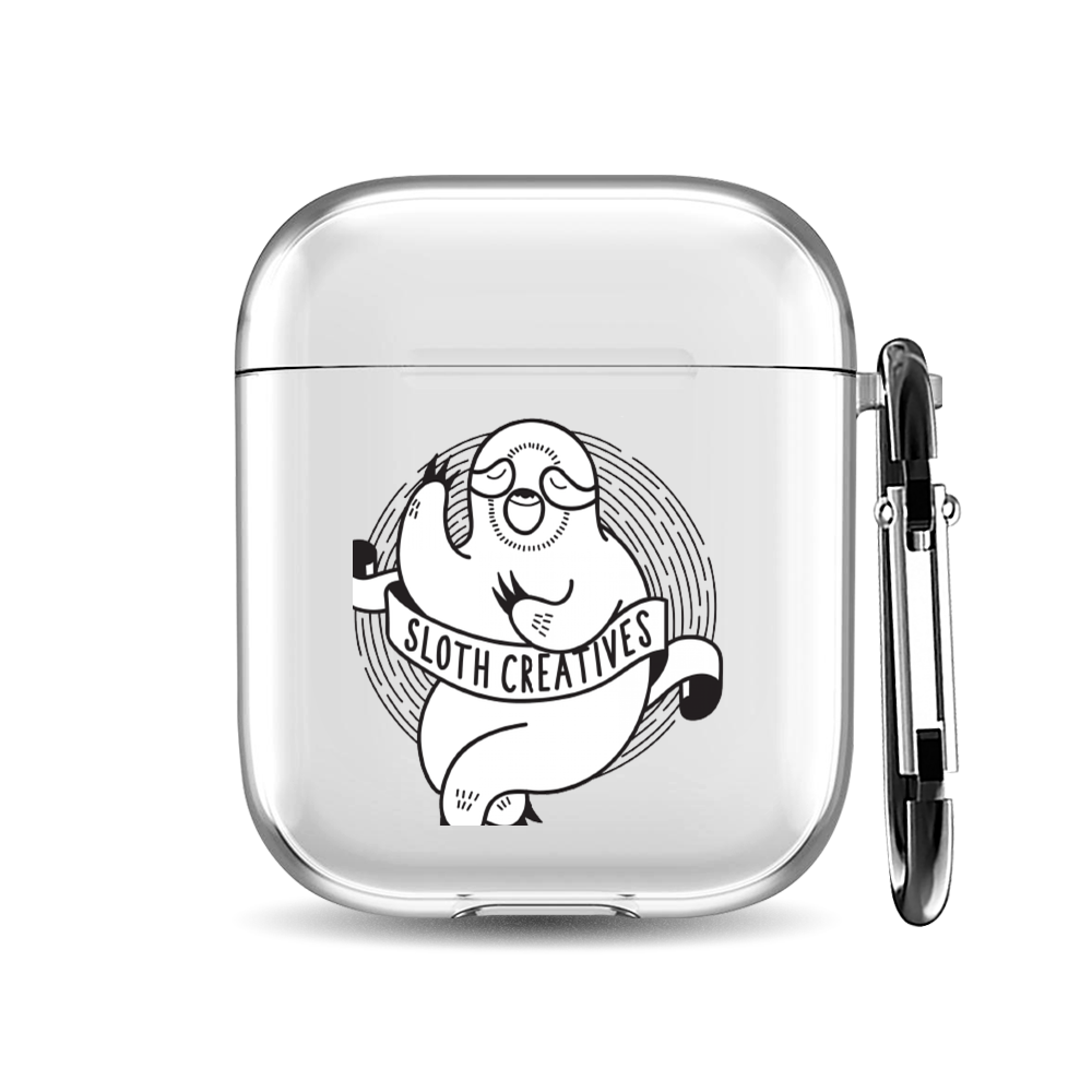 

Силиконовый чехол для наушников Airpods 1/2 "Sloth creatives", AIPC-410-9A-1