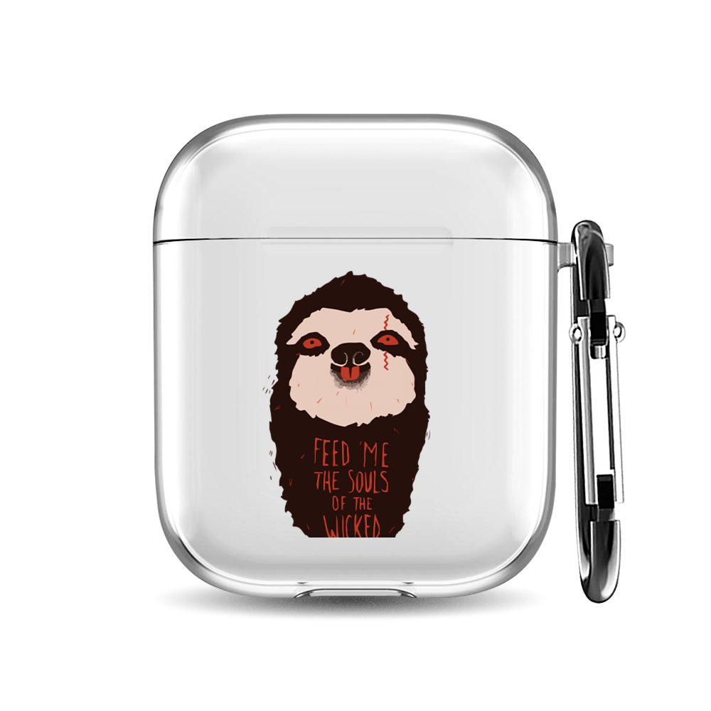 

Силиконовый чехол для наушников Airpods 1/2 "Feed me the souls of the wicked", AIPC-410-9A-1