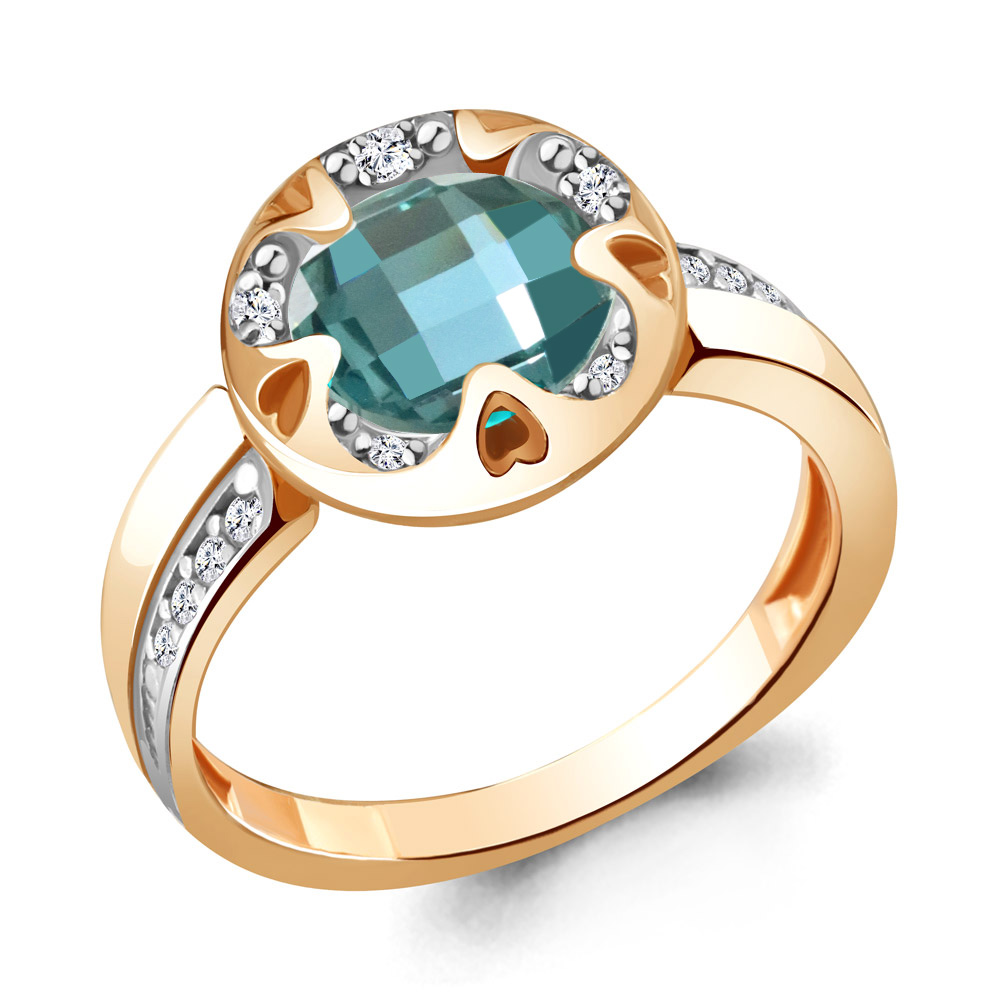 

Кольцо из серебра с фианитом Aquamarine Aquamarine 6920988А_925_з р, 6920988А_925_з