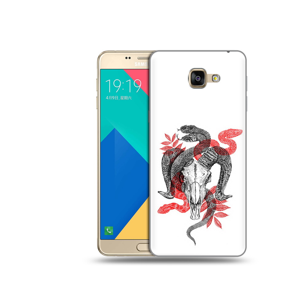 

Чехол MyPads Tocco для Samsung Galaxy A9 змея в черепе рисунок (PT25200.562.365), Прозрачный, Tocco