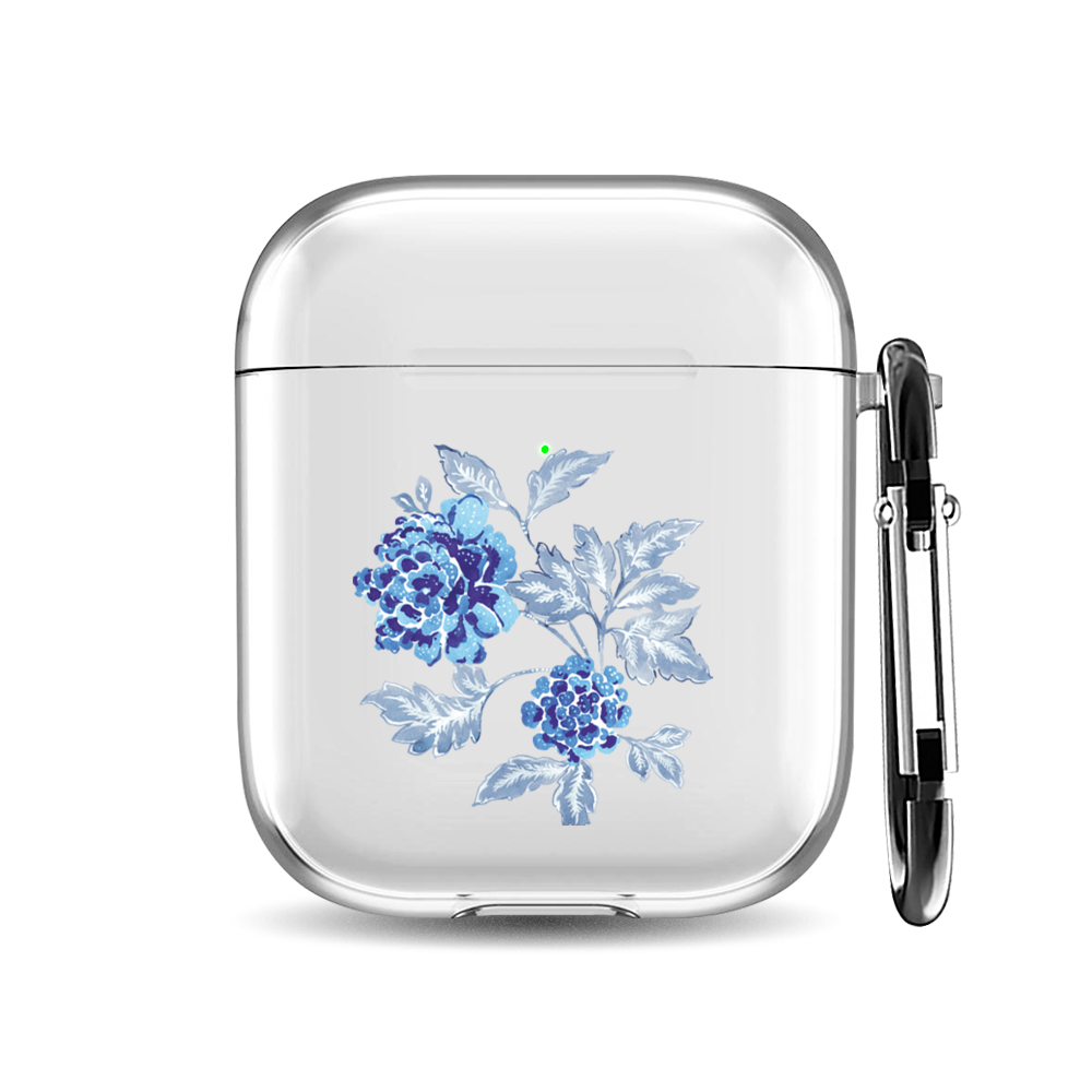 

Силиконовый чехол для наушников Airpods 1/2 "Морозные цветы", AIPC-410-9A-1