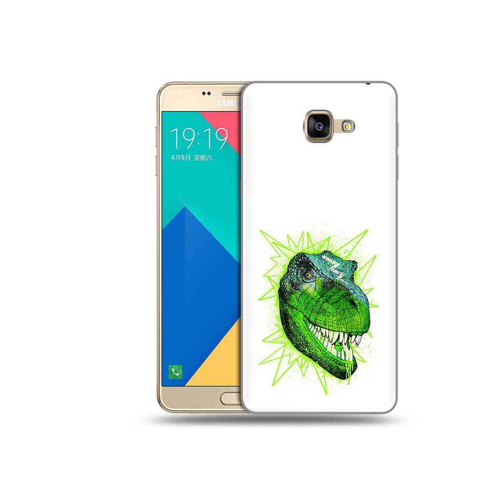 

Чехол MyPads Tocco для Samsung Galaxy A9 зеленый динозавр (PT25200.562.358), Прозрачный, Tocco