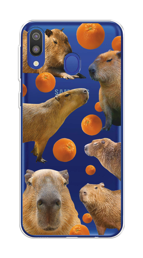 

Чехол на Samsung Galaxy M20 "Капибара и апельсины", Бежевый;оранжевый, 27450-1