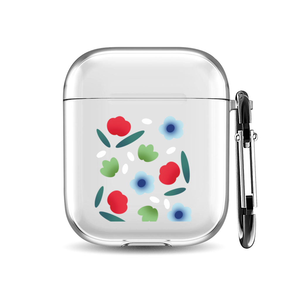 

Силиконовый чехол для наушников Airpods 1/2 "Цветочный букет минимализм", AIPC-410-9A-1