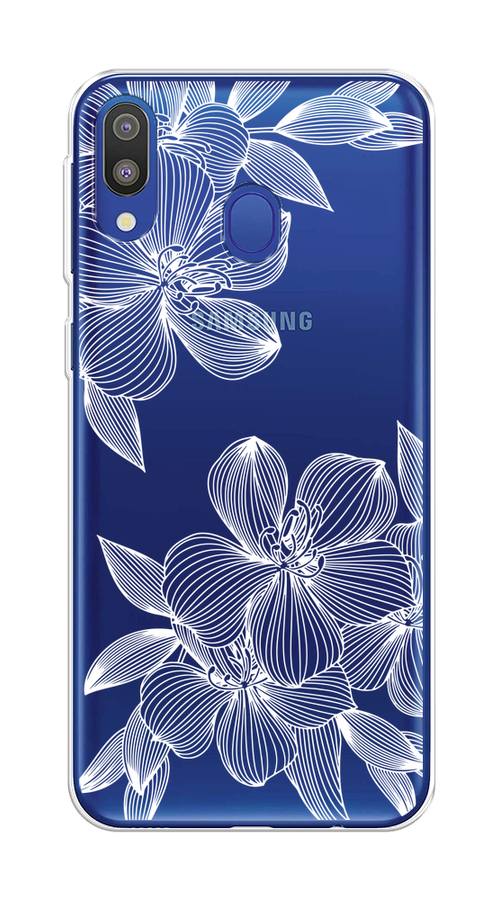 

Чехол на Samsung Galaxy M20 "Крокус", Белый;прозрачный, 27450-1