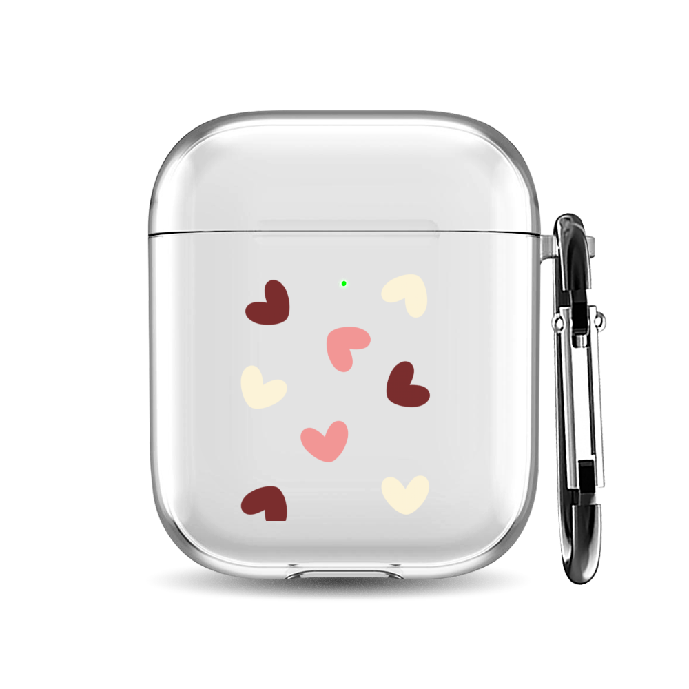 

Силиконовый чехол для наушников Airpods 1/2 "Сладкие сердечки", AIPC-410-9A-1