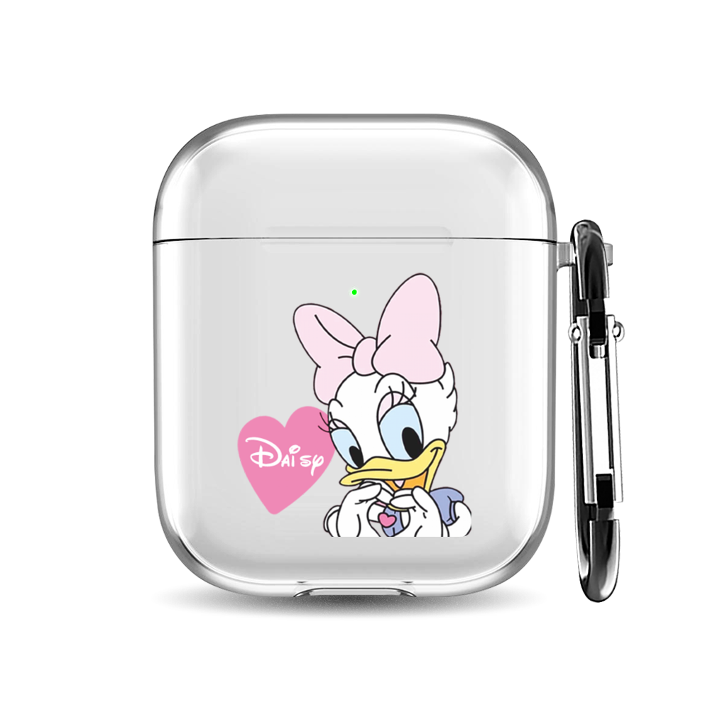 

Силиконовый чехол для наушников Airpods 1/2 "Дейзи с сердечком", AIPC-410-9A-1