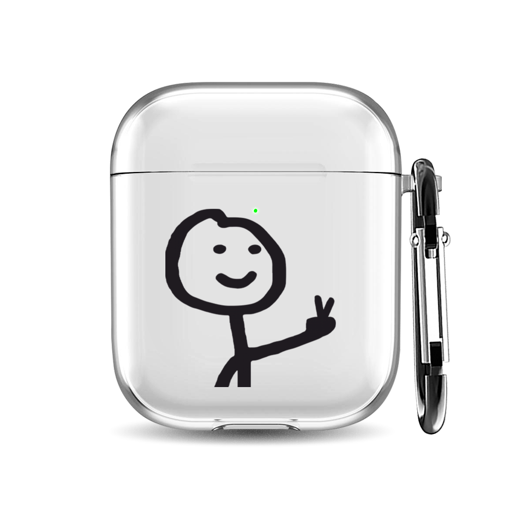 

Силиконовый чехол для наушников Airpods 1/2 "Позитивный человечек", AIPC-410-9A-1