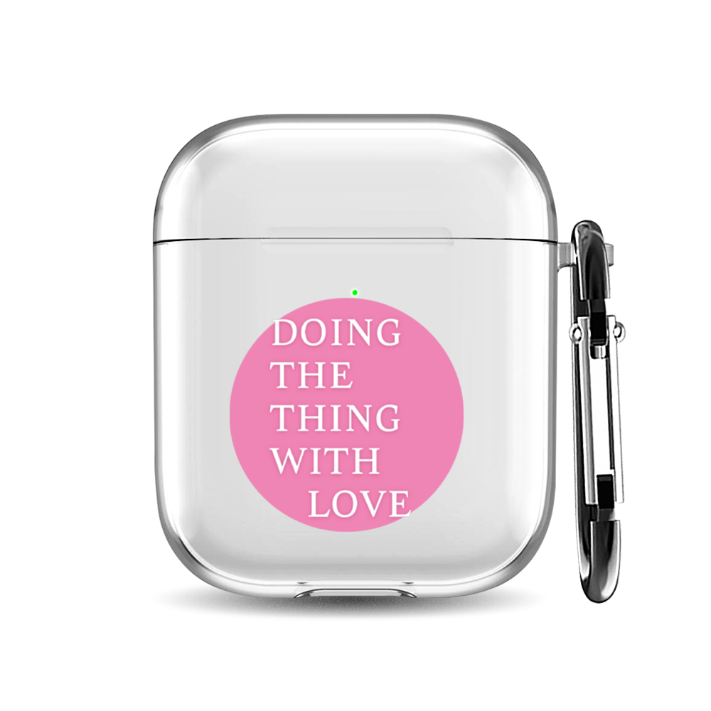 

Силиконовый чехол для наушников Airpods 1/2 "Doing with love", AIPC-410-9A-1
