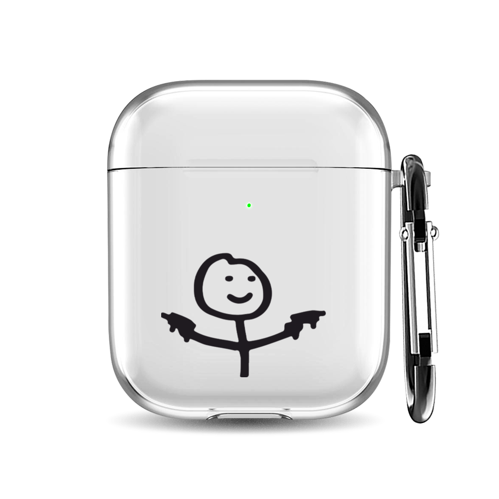 

Силиконовый чехол для наушников Airpods 1/2 "Вооружённый человечек", AIPC-410-9A-1