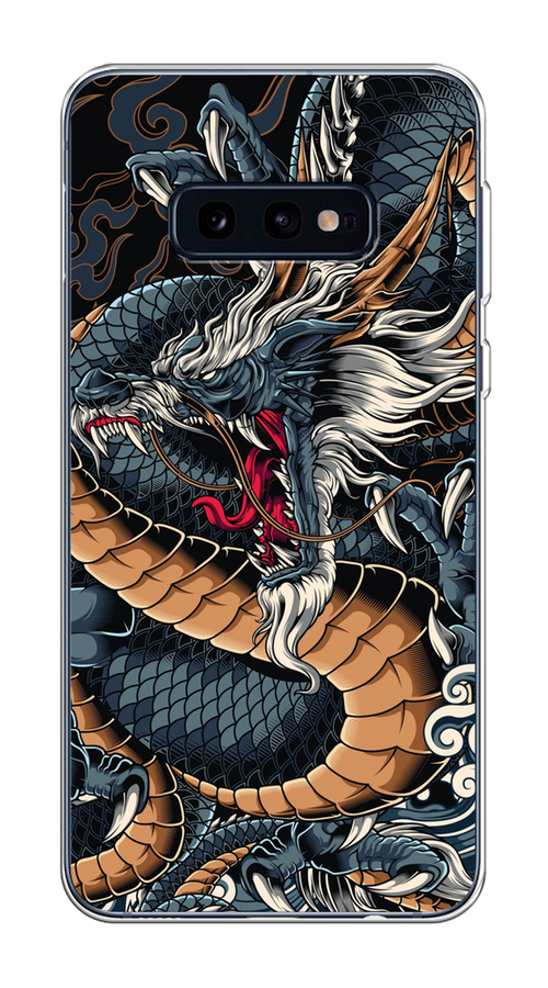 

Чехол на Samsung Galaxy S10E "Japanese Dragon", Коричневый;черный;синий, 27250-1