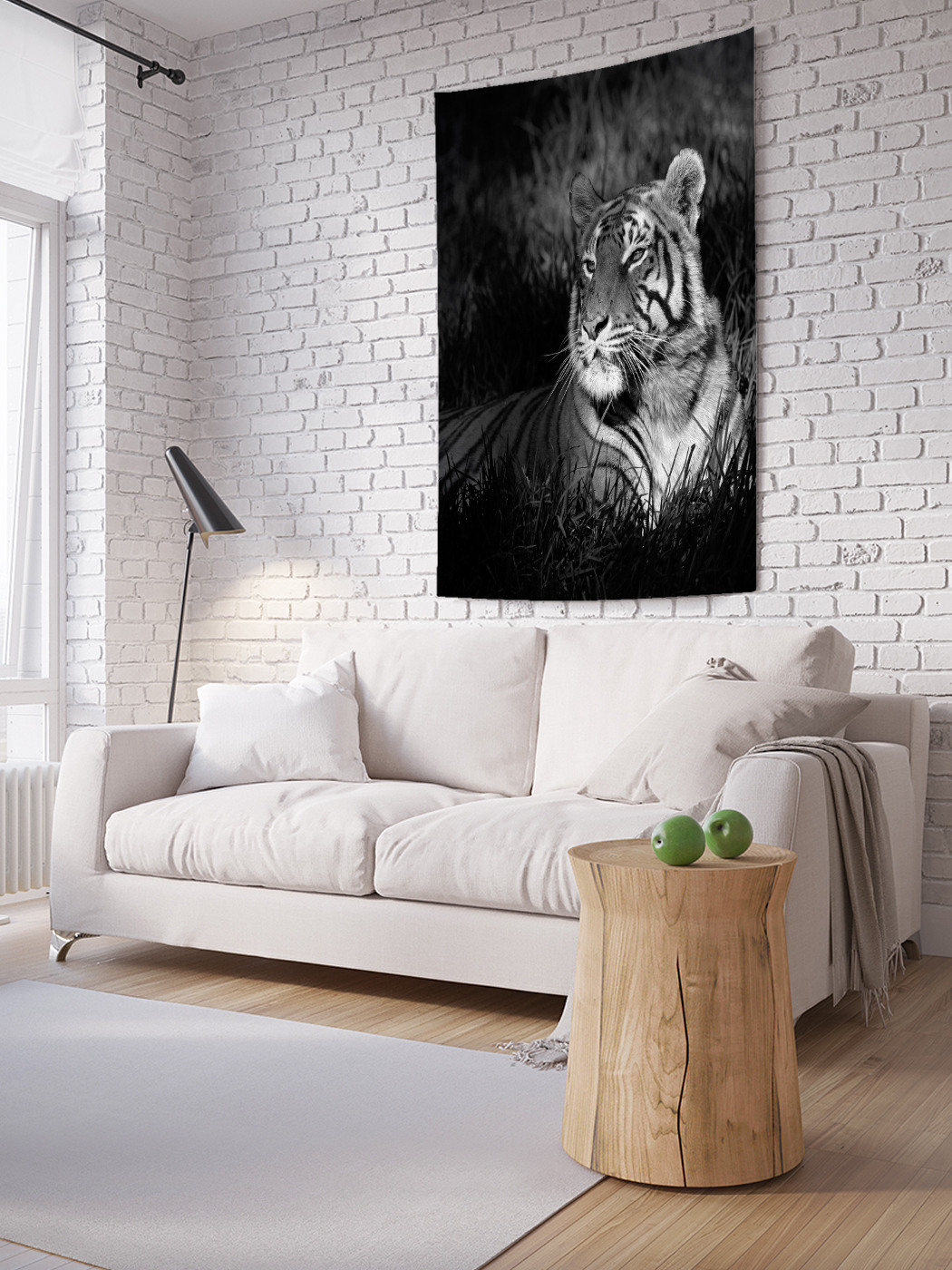 

Вертикальное фотопанно на стену JoyArty Тигр в ночи 100x150 см, Тигр в ночи