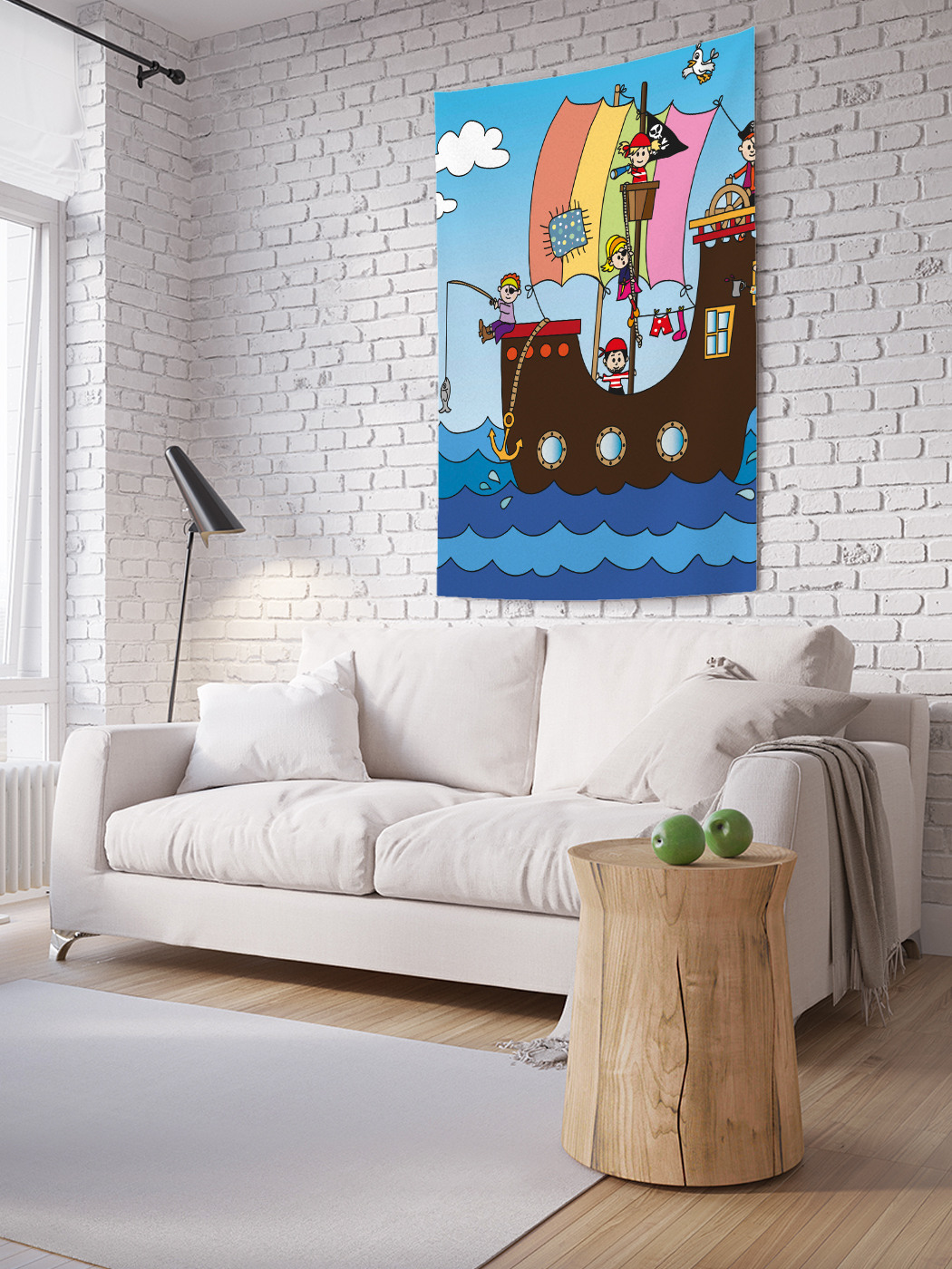 

Вертикальное фотопанно на стену JoyArty Дети пираты 100x150 см, Дети пираты