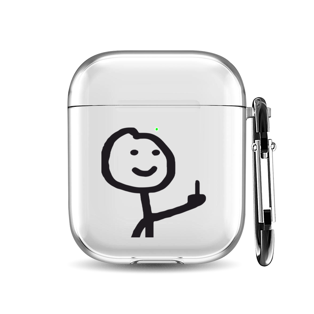 

Силиконовый чехол для наушников Airpods 1/2 "Неприличный жест", AIPC-410-9A-1