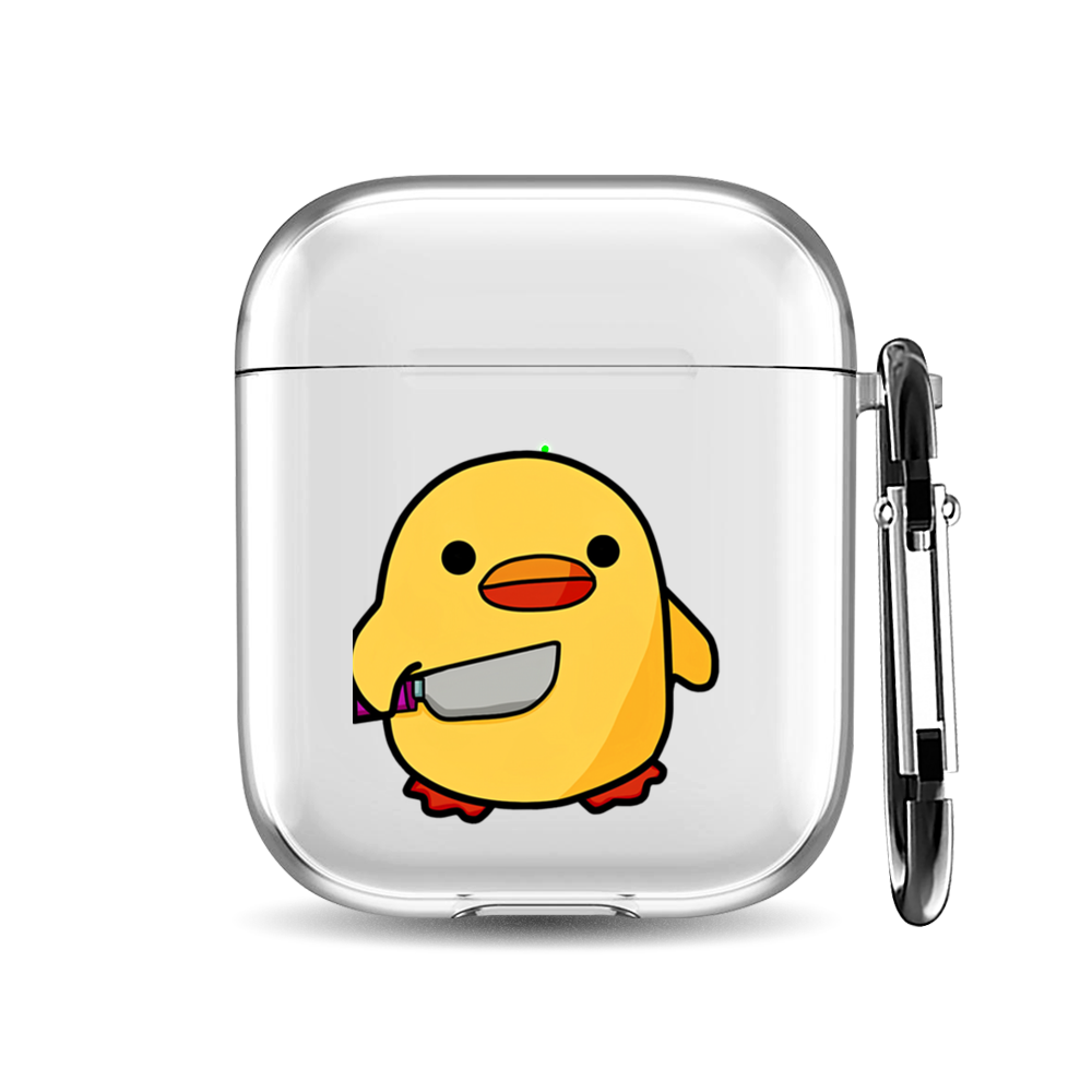 

Силиконовый чехол для наушников Airpods 1/2 "Утка с ножом", AIPC-410-9A-1